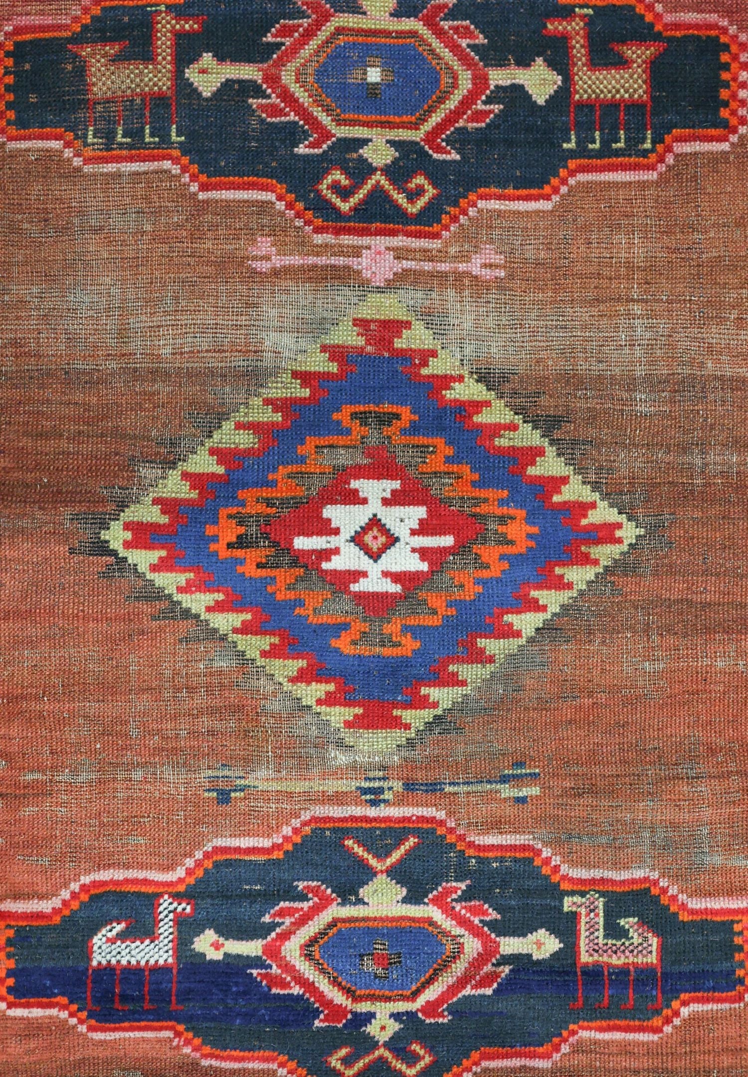 Vintage Karabagh Handwoven Tribal Rug, J71240