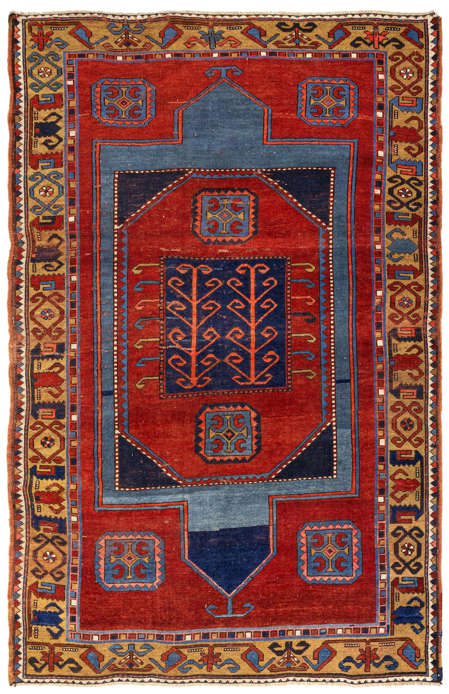 Antique Karabagh Handwoven Tribal Rug