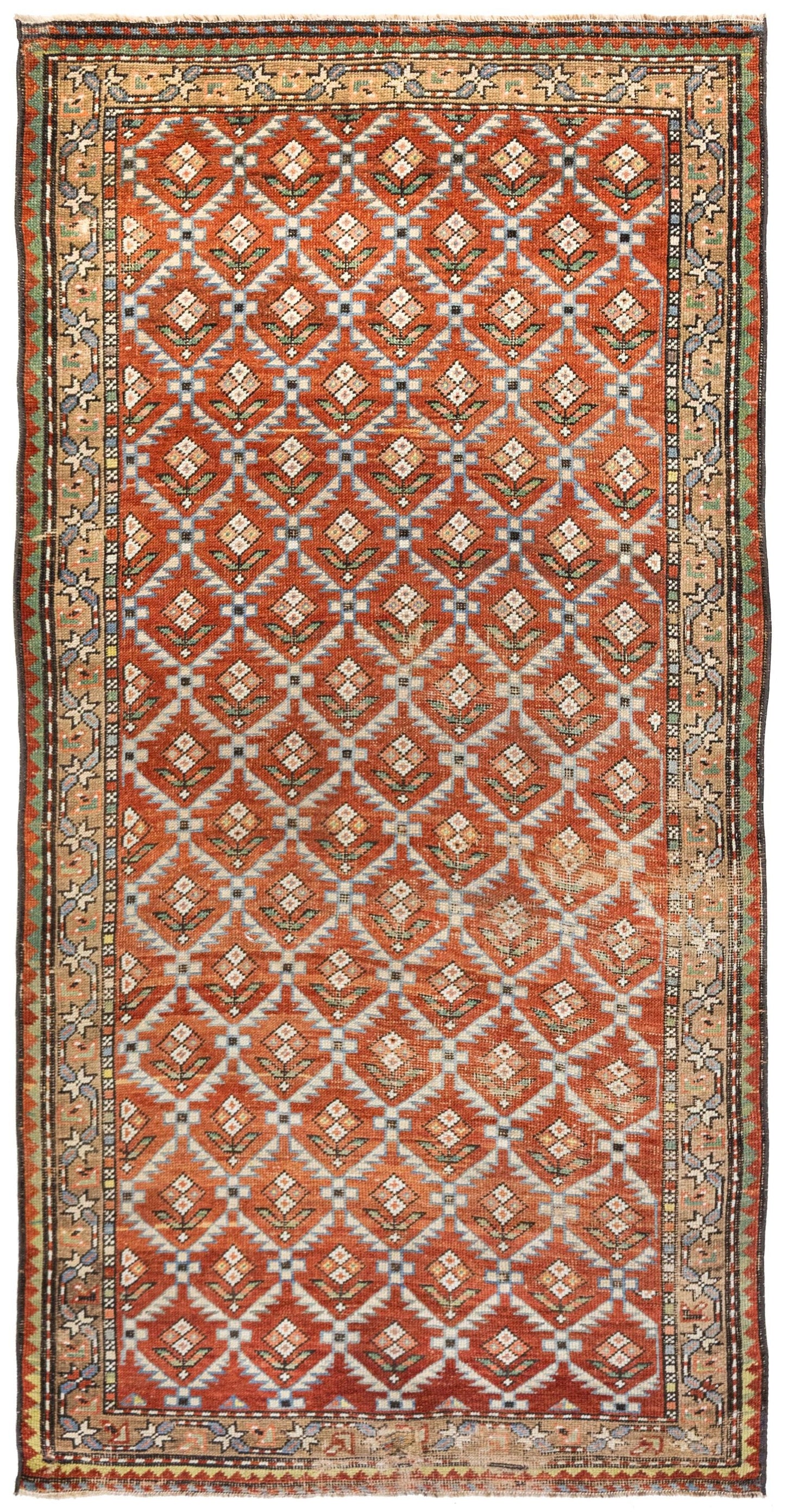 Vintage Karabagh Handwoven Tribal Rug