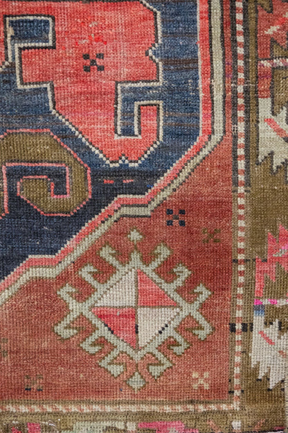 Vintage Karabagh Handwoven Tribal Rug, J89126