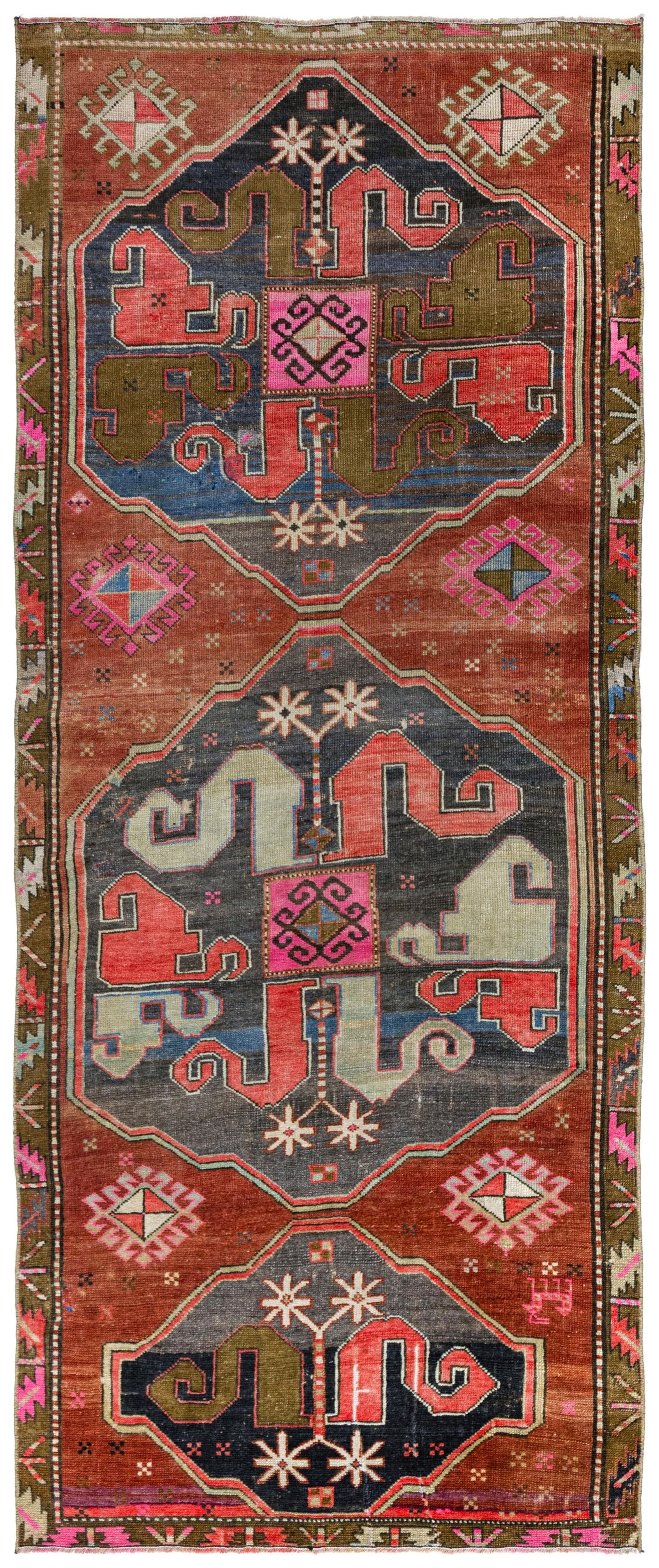 Vintage Karabagh Handwoven Tribal Rug