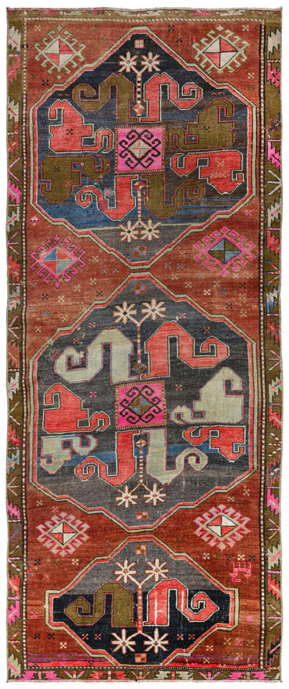 Vintage Karabagh Handwoven Tribal Rug