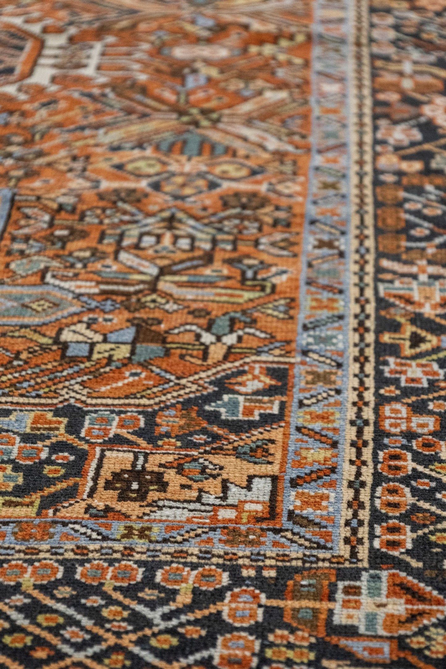Vintage Karaja Handwoven Tribal Rug, J75319