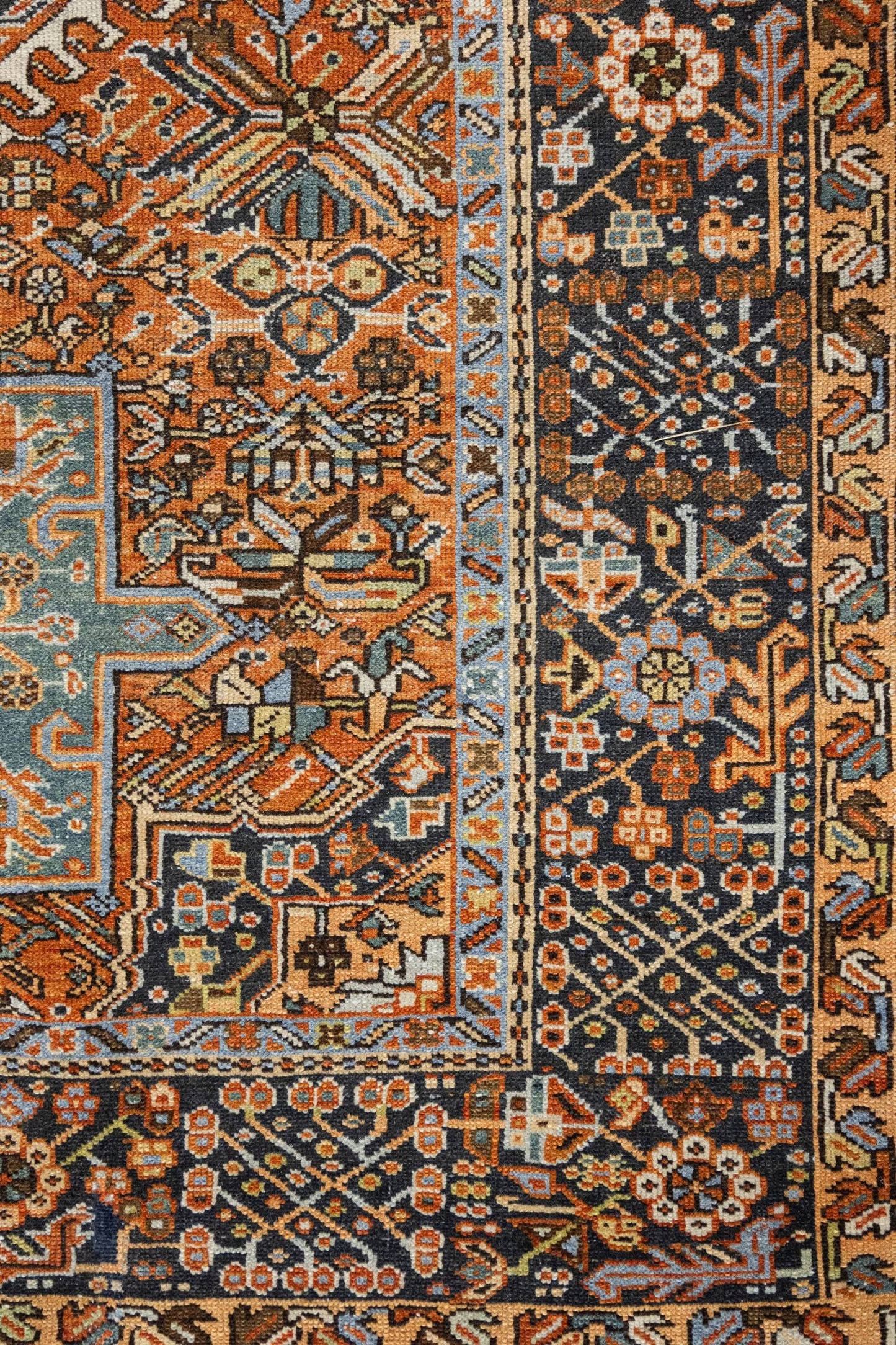 Vintage Karaja Handwoven Tribal Rug, J75319