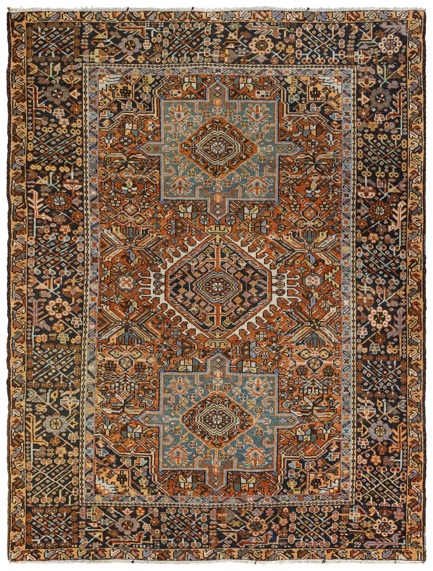 Vintage Karaja Handwoven Tribal Rug