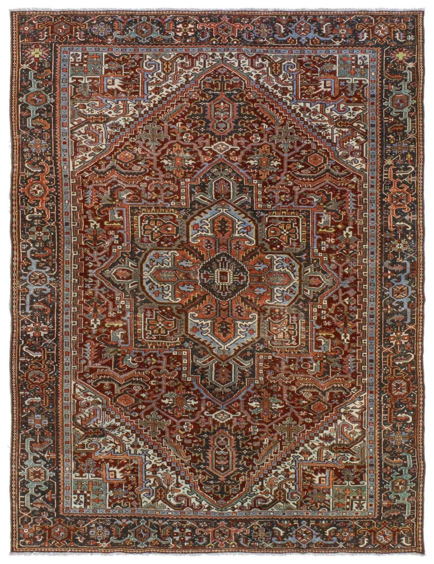 Vintage Karaja Heriz Handwoven Tribal Rug