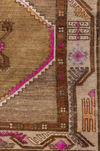 Vintage Kars Handwoven Tribal Rug, J88596
