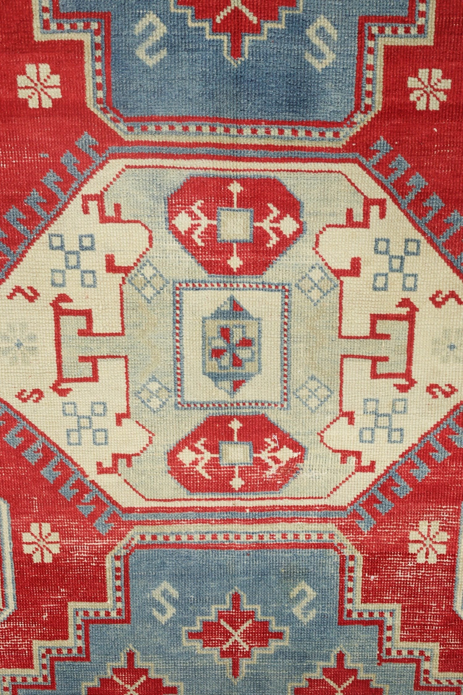Vintage Kazak Handwoven Tribal Rug, J73349