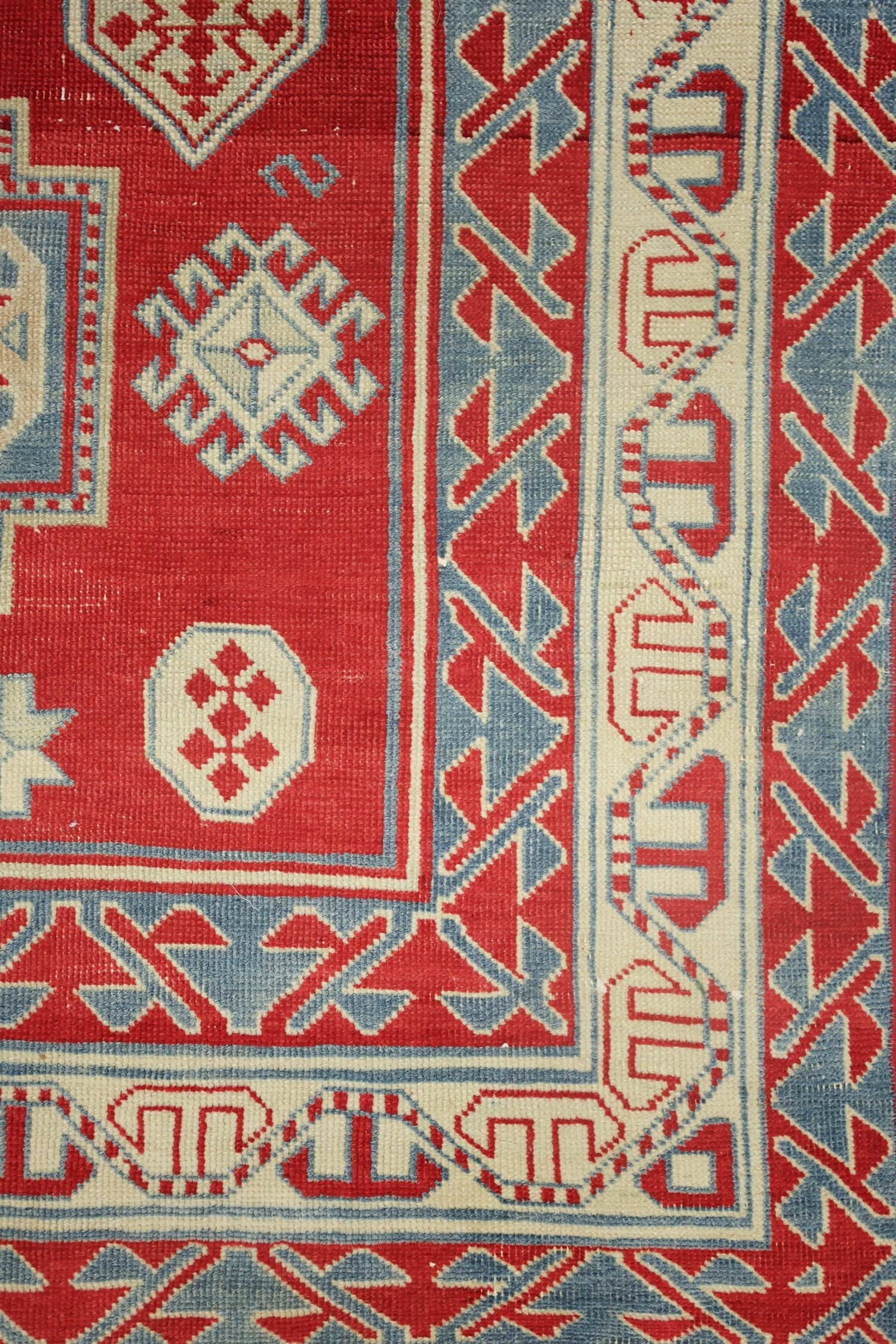 Vintage Kazak Handwoven Tribal Rug, J73349