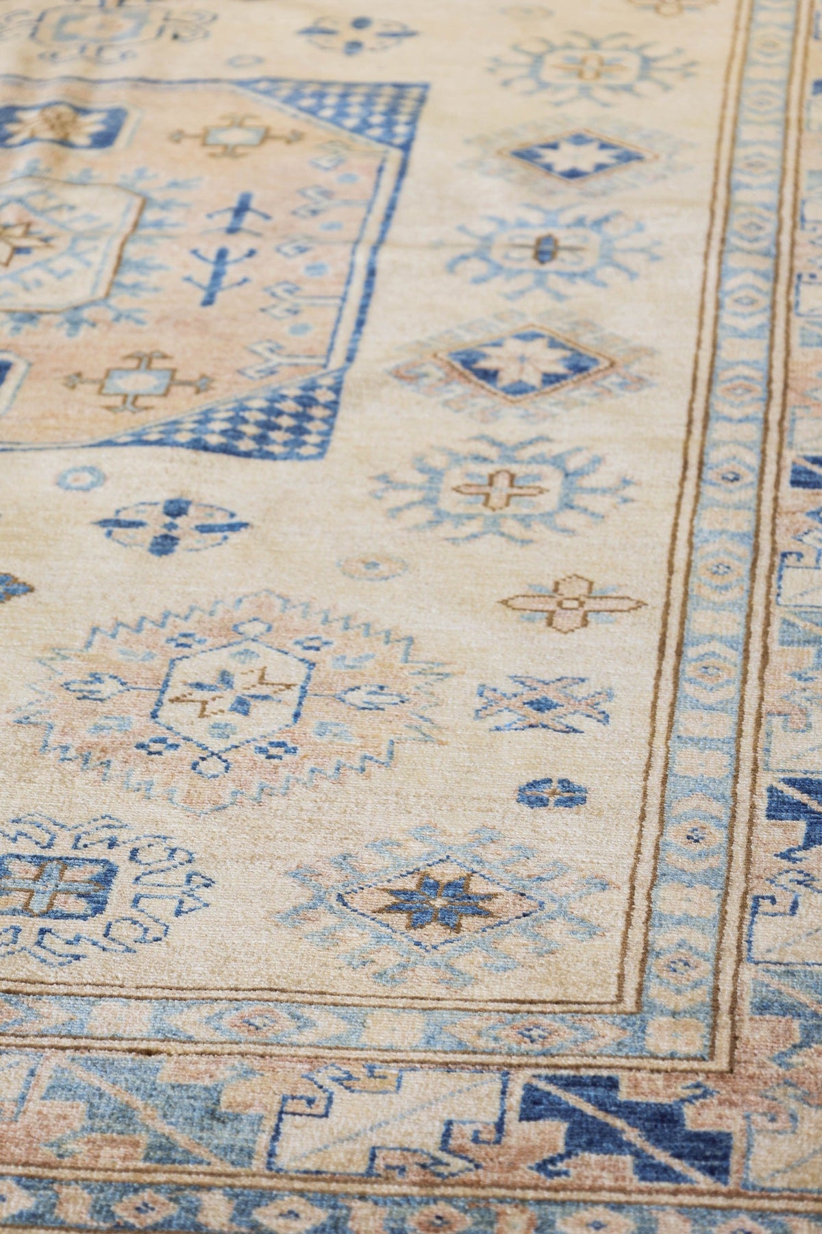 Vintage Kazak Handwoven Tribal Rug, J79432