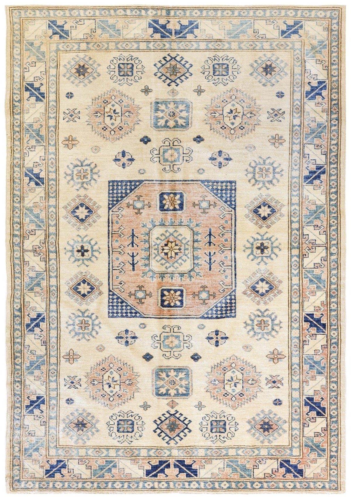 Vintage Kazak Handwoven Tribal Rug