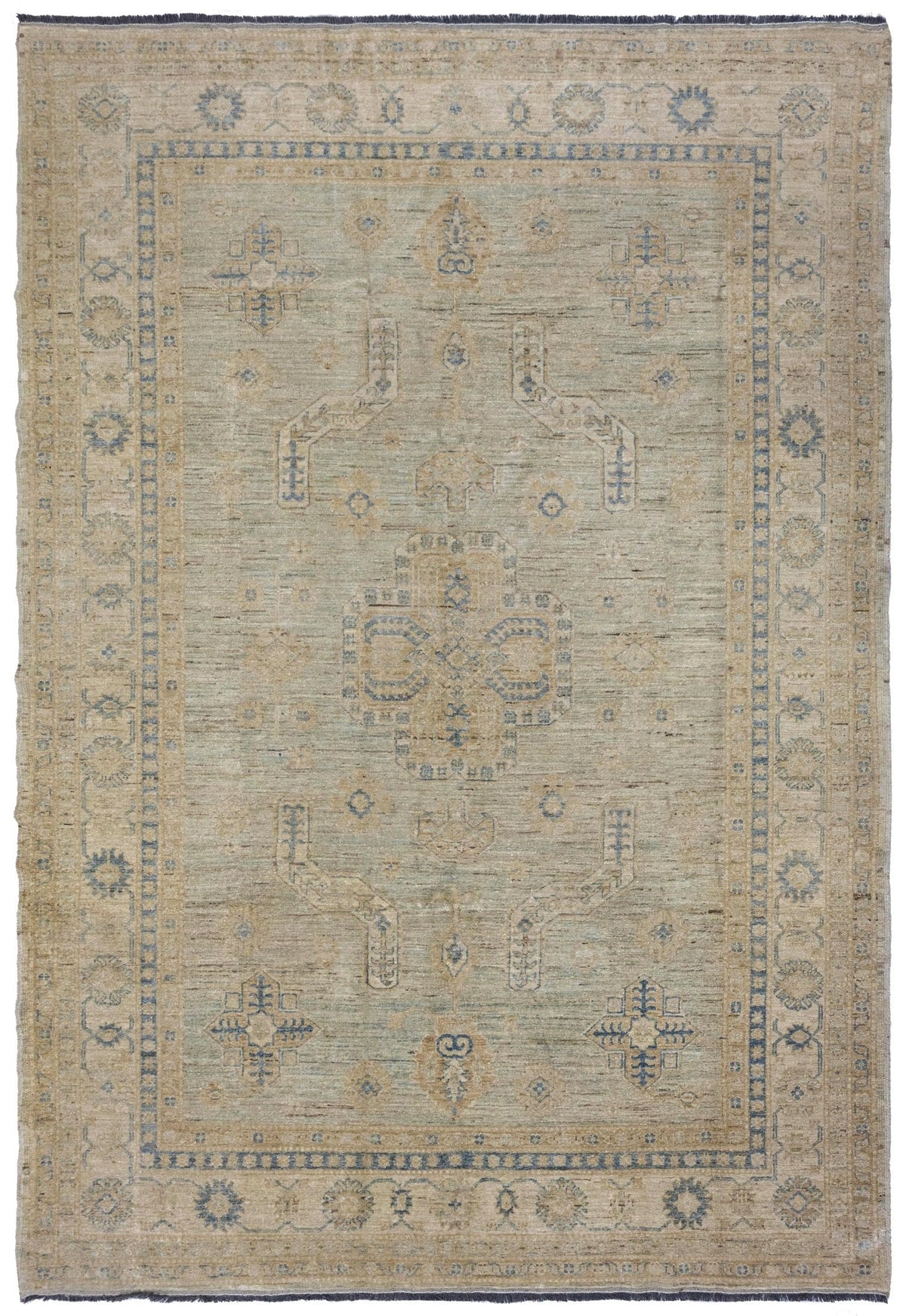 Vintage Kazak Handwoven Tribal Rug
