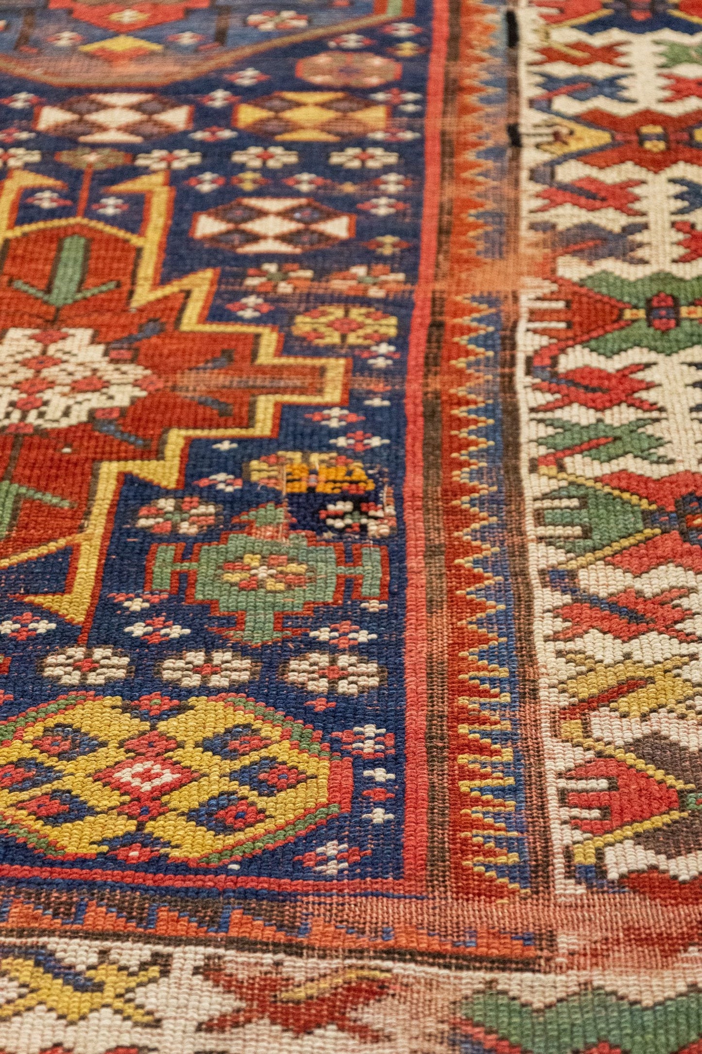 Vintage Kazak Handwoven Tribal Rug, J87189