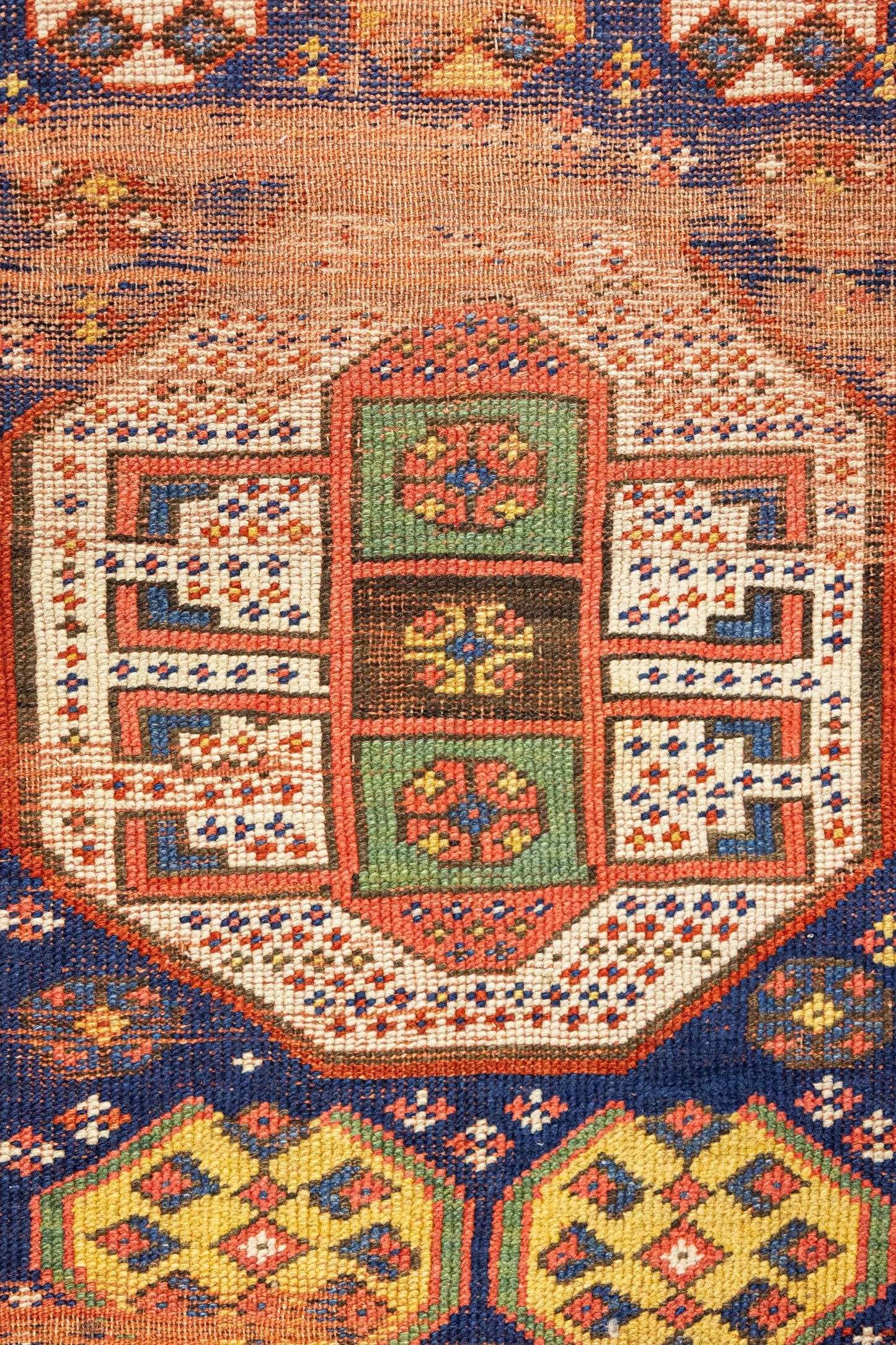 Vintage Kazak Handwoven Tribal Rug, J87189