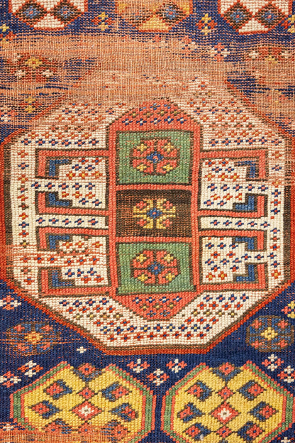 Vintage Kazak Handwoven Tribal Rug, J87189