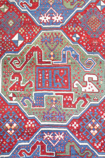 Antique Kazak Handwoven Tribal Rug, JF8684
