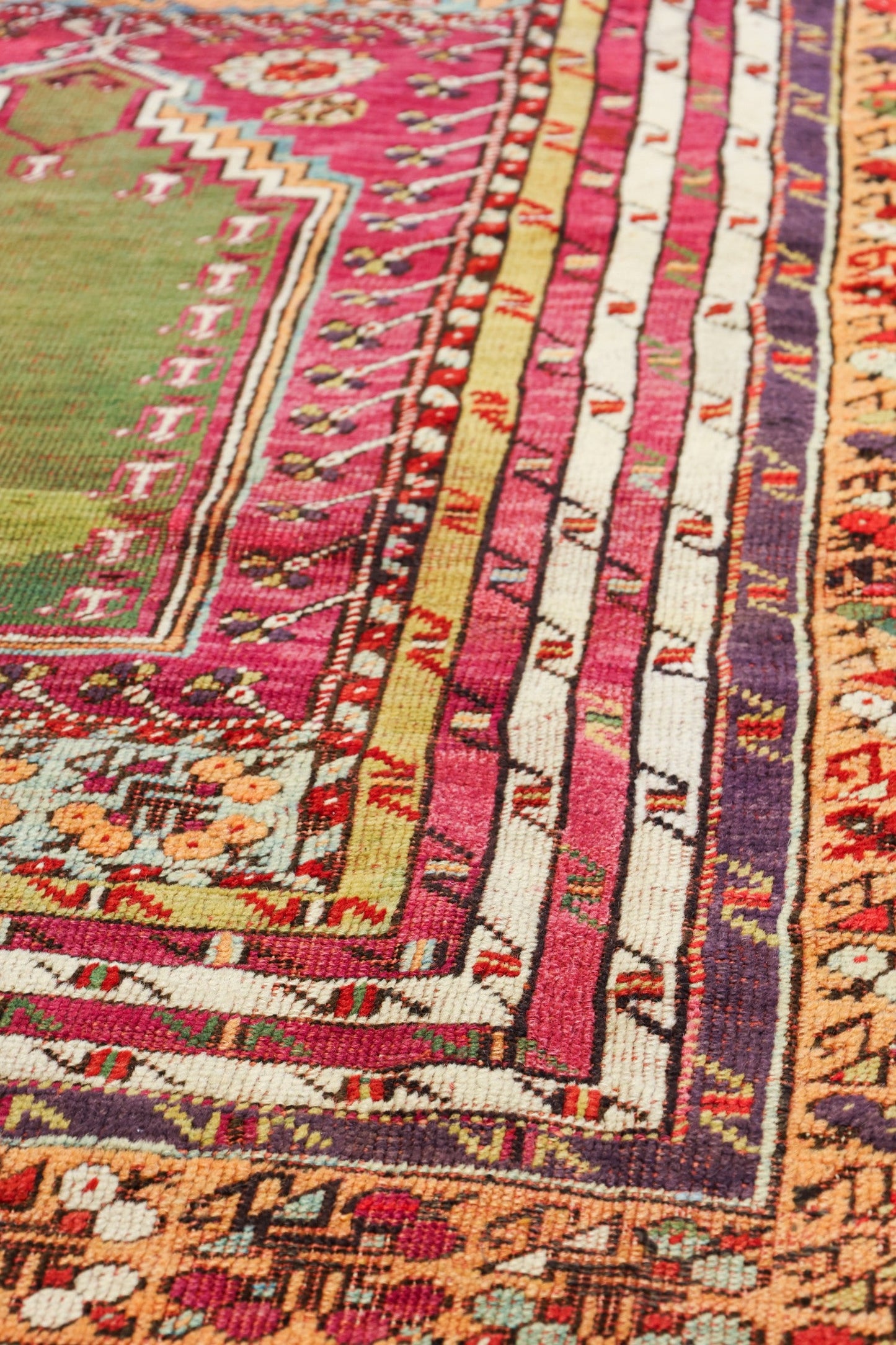 Vintage Kershehir Handwoven Tribal Rug, J80447