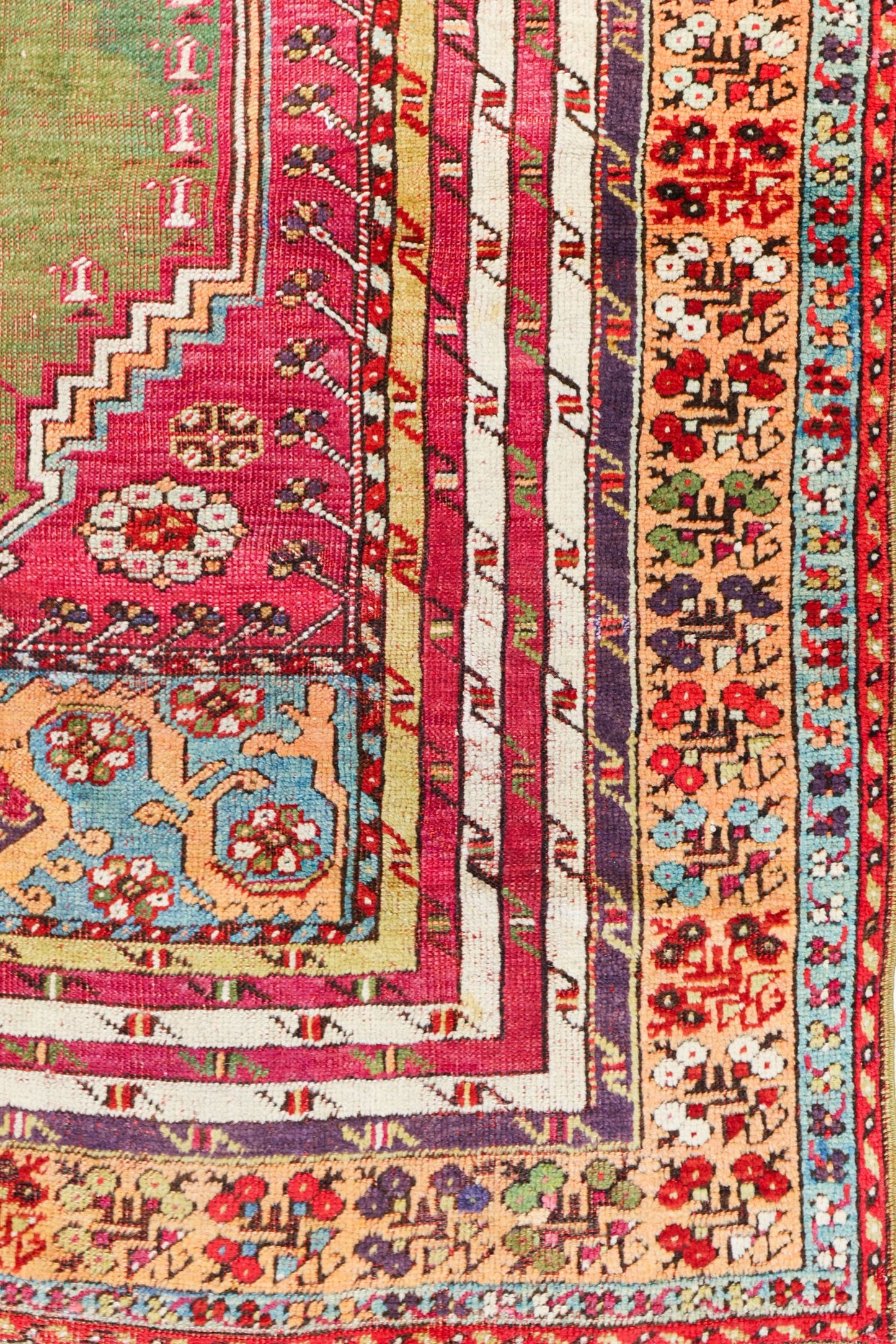 Vintage Kershehir Handwoven Tribal Rug, J80447