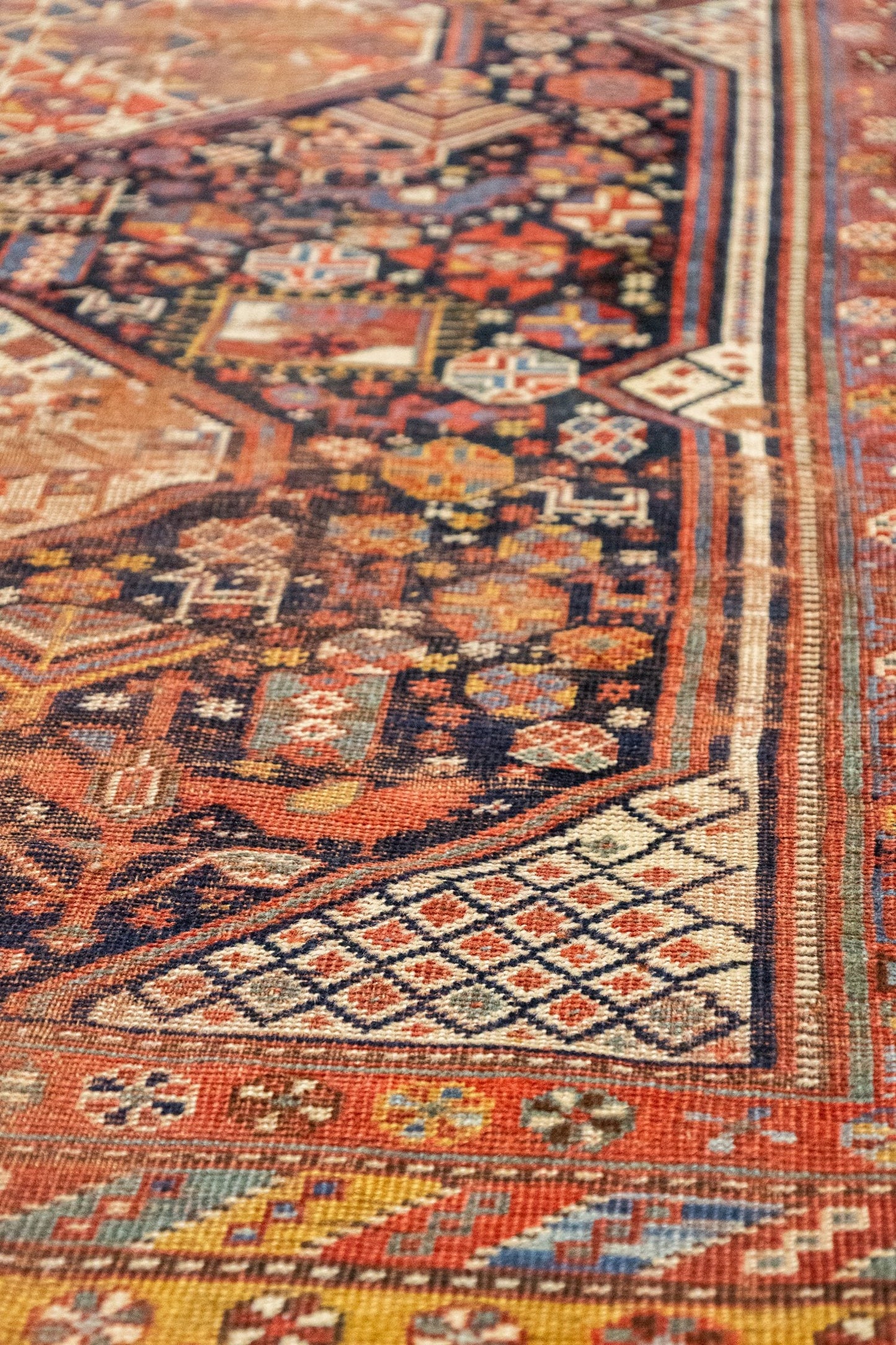 Vintage Khamseh Handwoven Tribal Rug, J87332