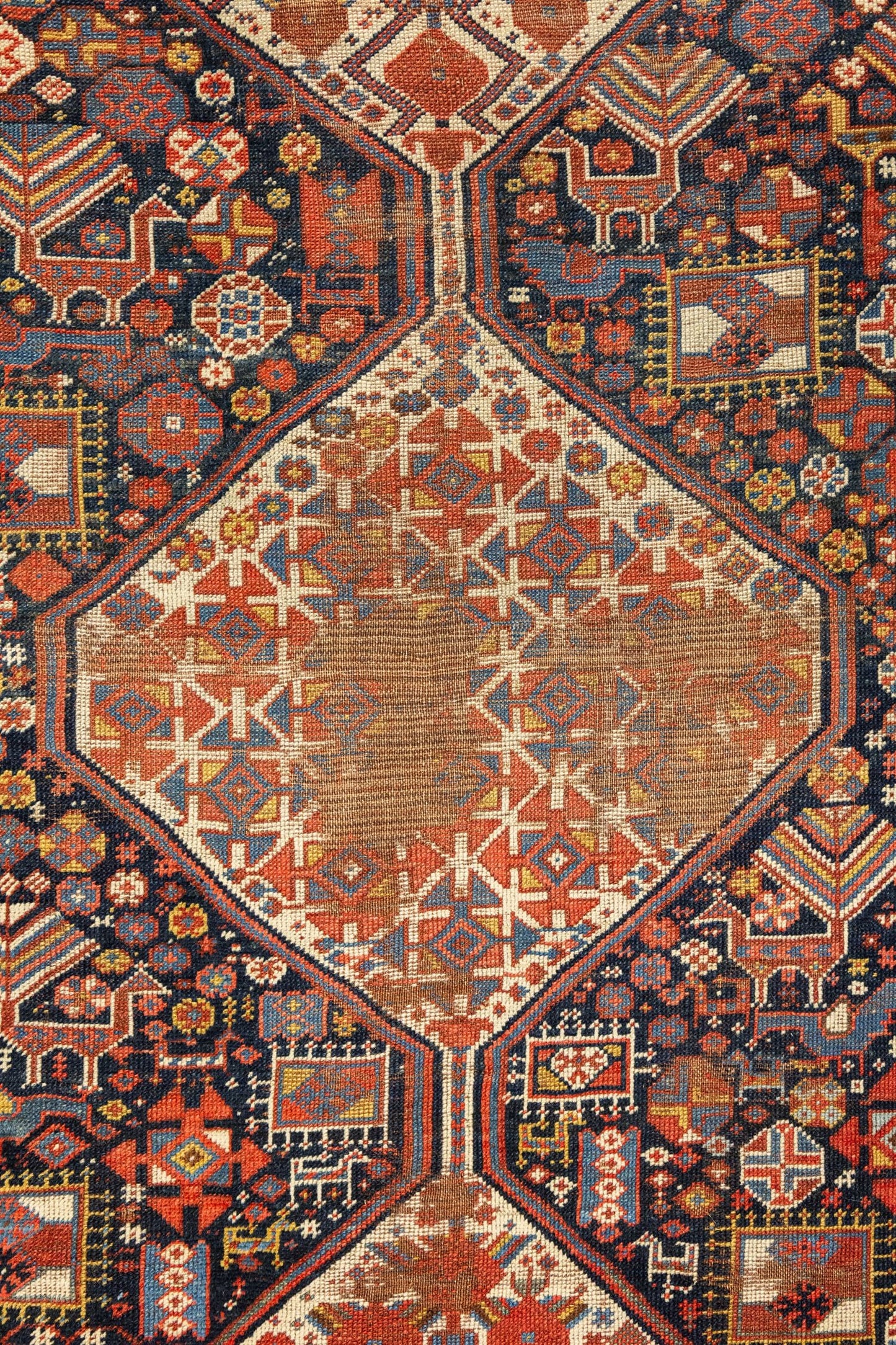 Vintage Khamseh Handwoven Tribal Rug, J87332
