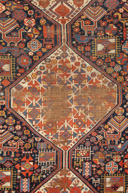 Vintage Khamseh Handwoven Tribal Rug, J87332