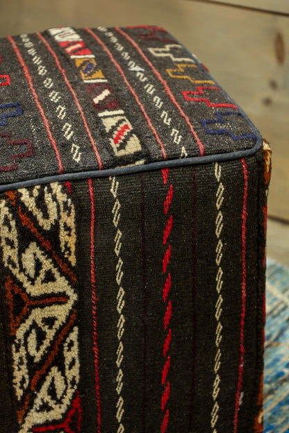 Kilim Rug Ottoman, J80389