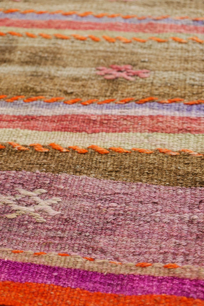 Vintage Kilim Handwoven Tribal Rug, J79393