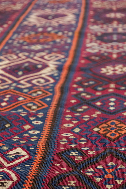 Antique Kilim Handwoven Tribal Rug, J87336