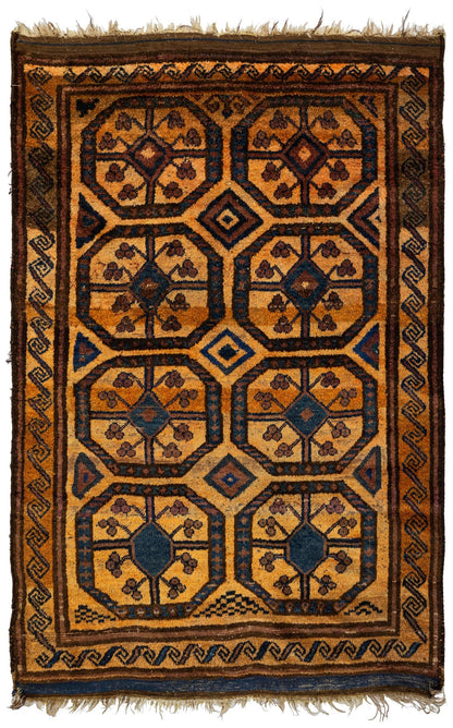 Antique Kirghiz Handwoven Tribal Rug