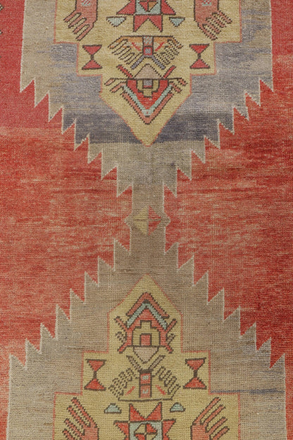 Vintage Konya Handwoven Tribal Rug, J70783