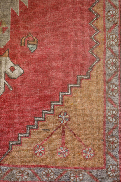 Vintage Konya Handwoven Tribal Rug, J70783