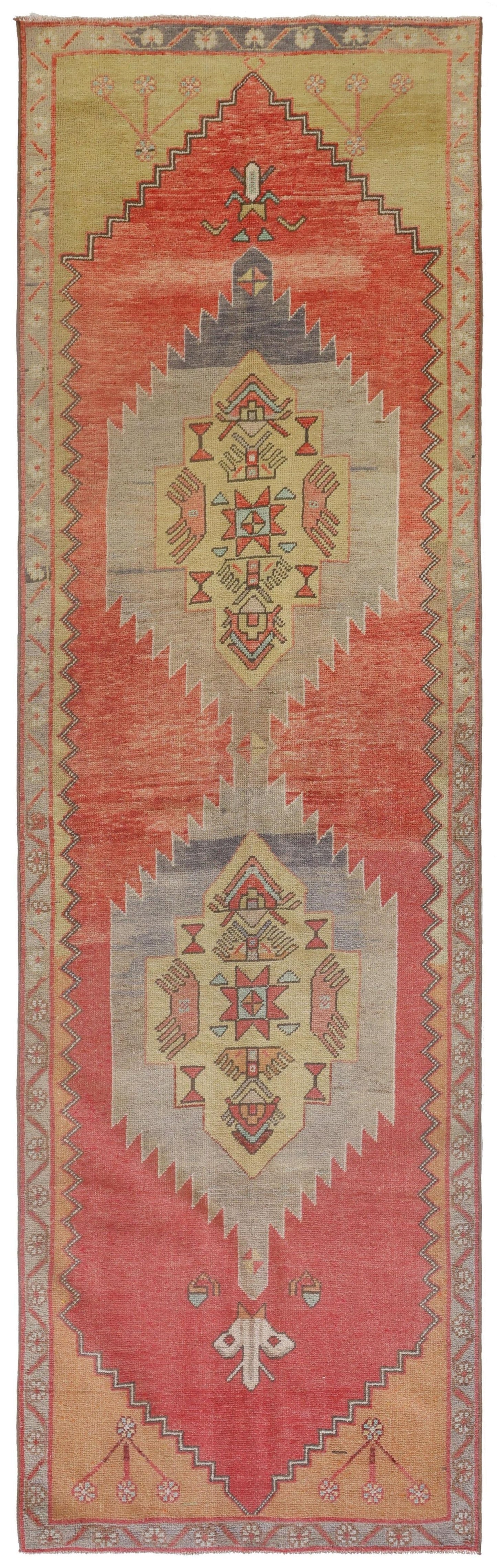 Vintage Konya Handwoven Tribal Rug