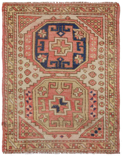 Vintage Konya Handwoven Tribal Rug