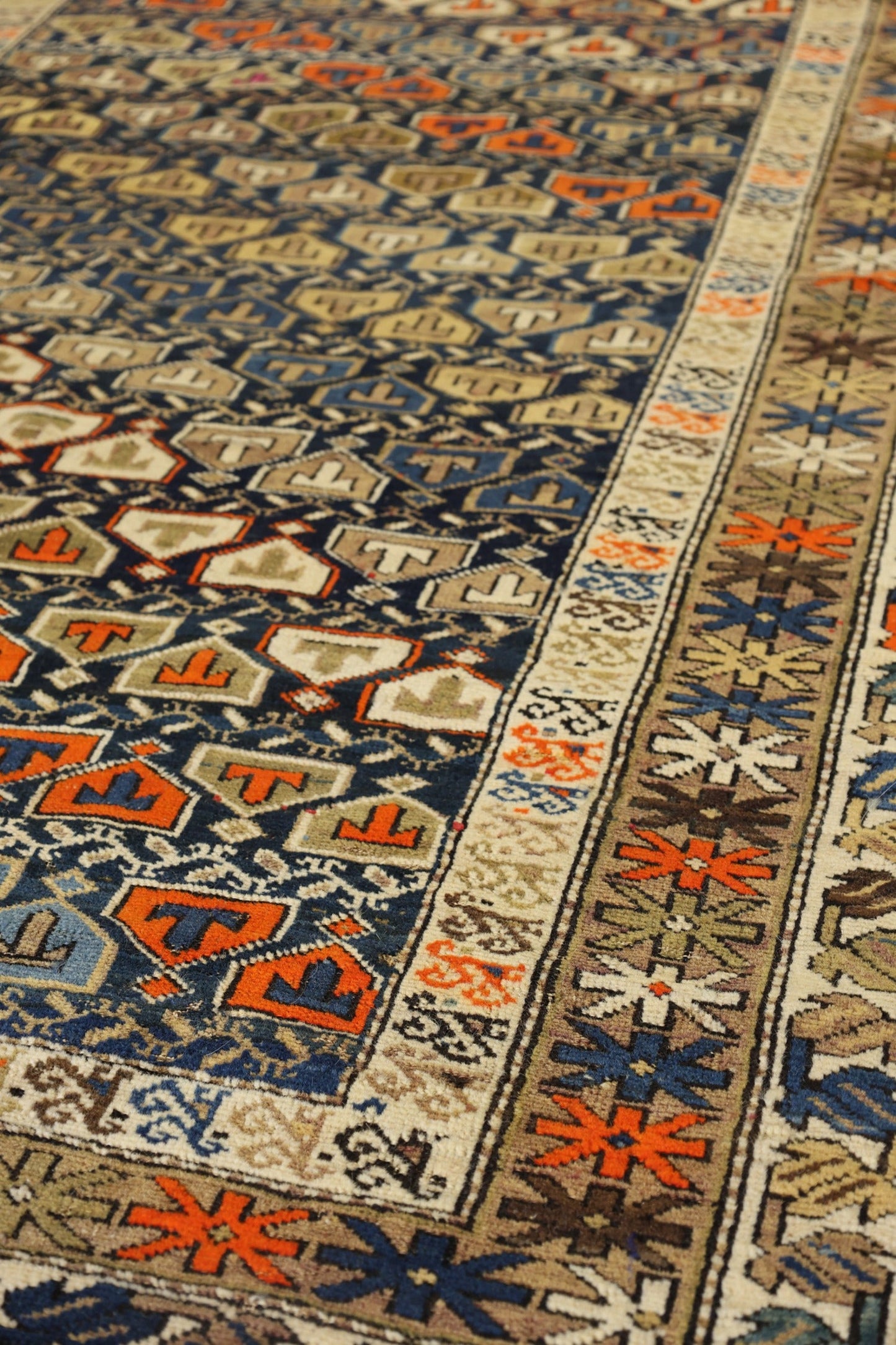 Antique Kuba Handwoven Tribal Rug, 82034
