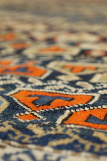 Antique Kuba Handwoven Tribal Rug, 82034