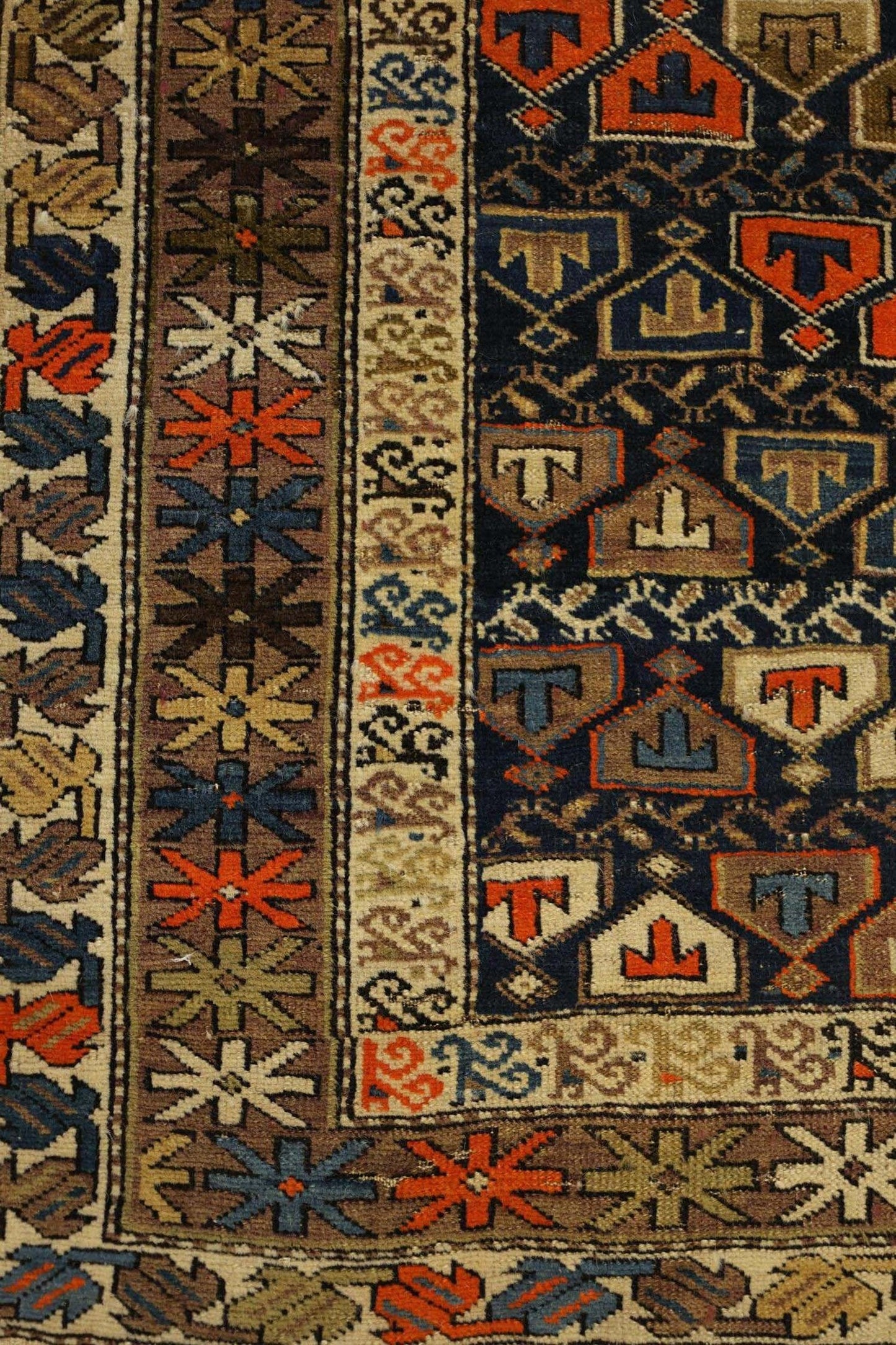 Antique Kuba Handwoven Tribal Rug, 82034