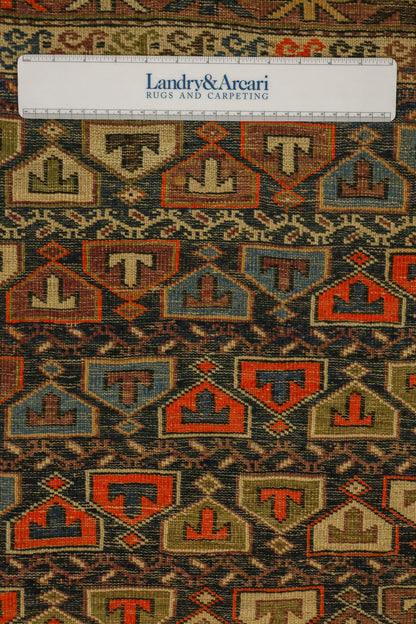 Antique Kuba Handwoven Tribal Rug, 82034
