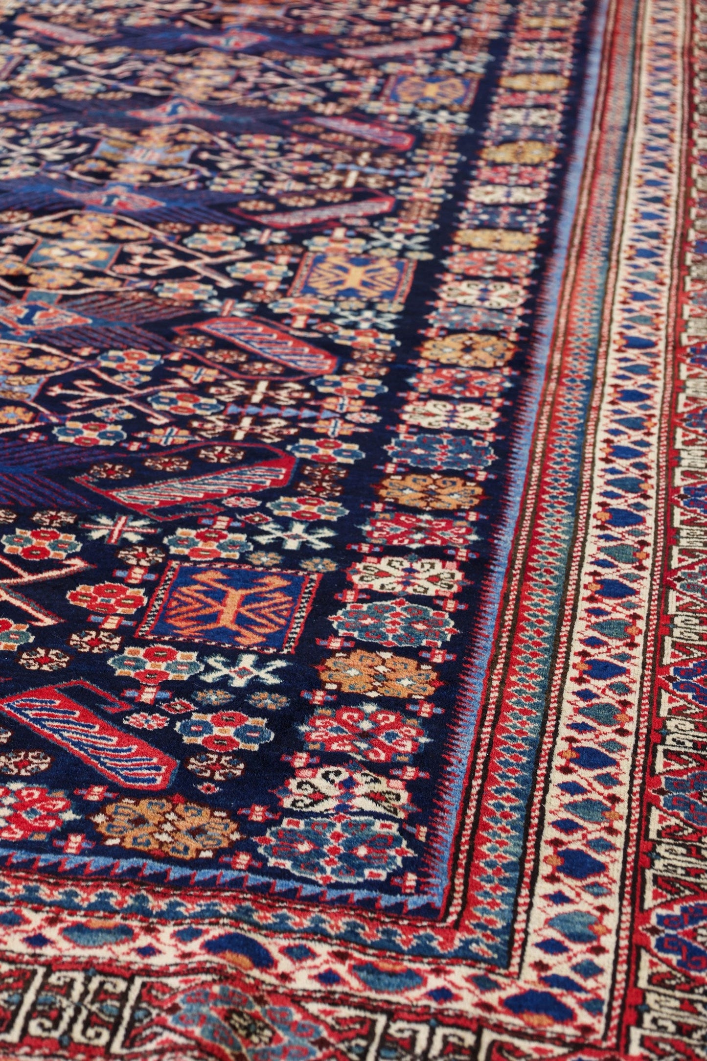 Vintage Kuba Handwoven Tribal Rug, J76732