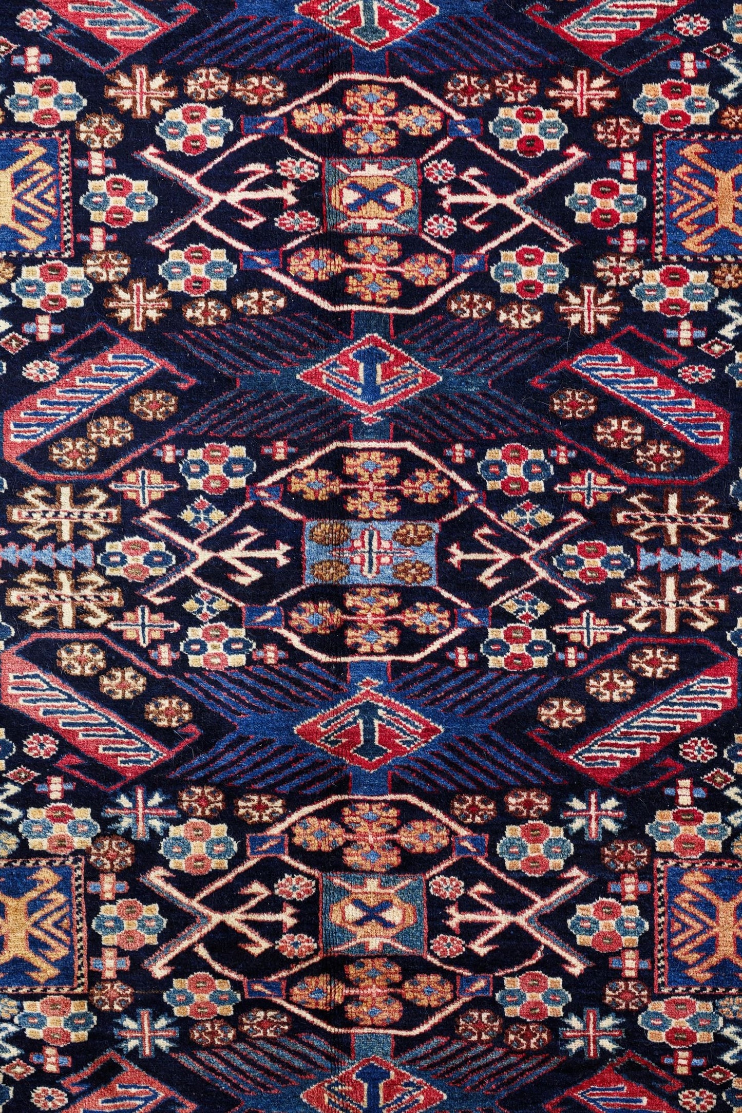 Vintage Kuba Handwoven Tribal Rug, J76732