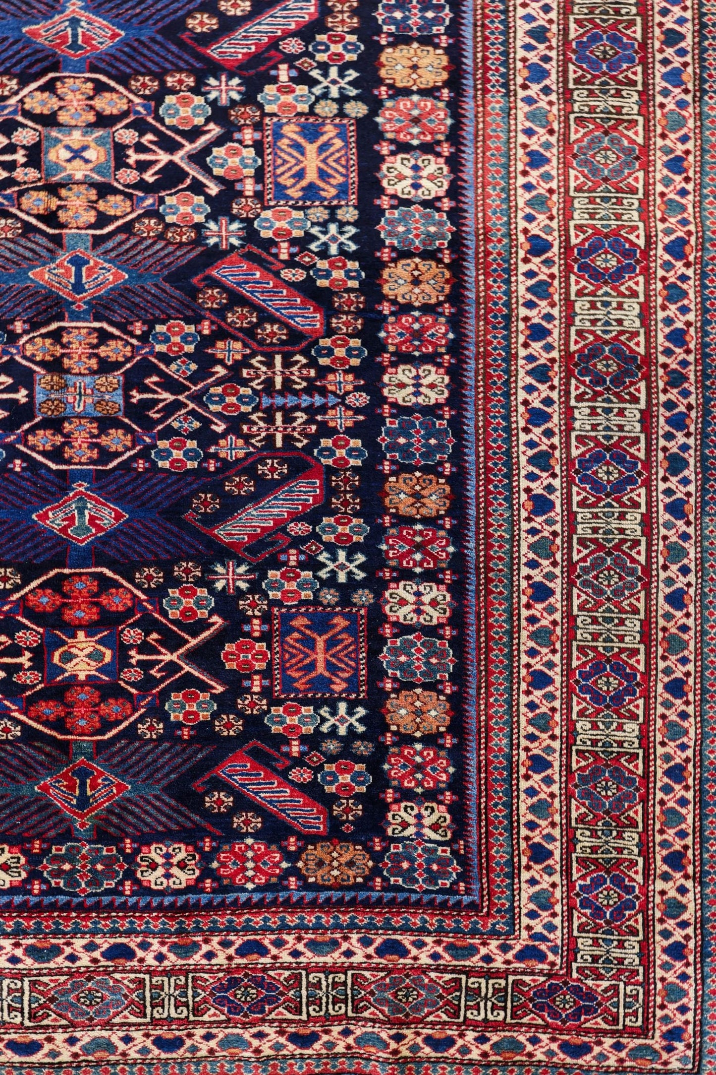 Vintage Kuba Handwoven Tribal Rug, J76732