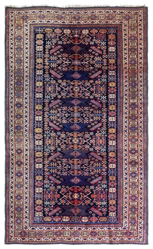 Vintage Kuba Handwoven Tribal Rug