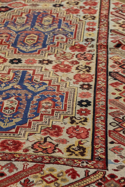 Antique Kuba Handwoven Tribal Rug, J87175