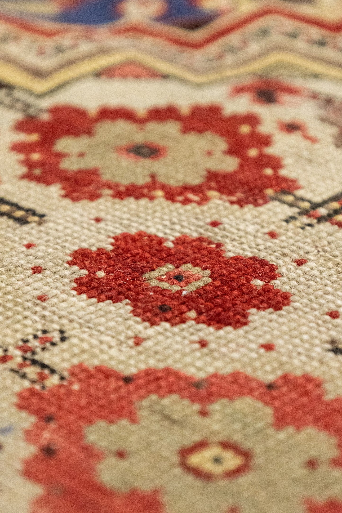 Antique Kuba Handwoven Tribal Rug, J87175