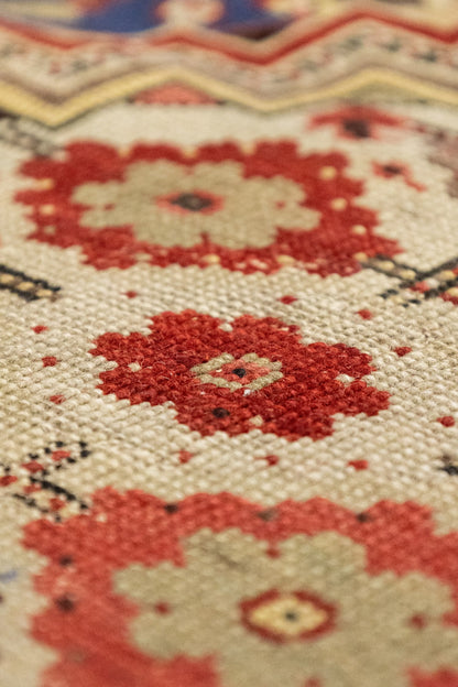 Antique Kuba Handwoven Tribal Rug, J87175