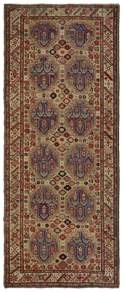 Antique Kuba Handwoven Tribal Rug