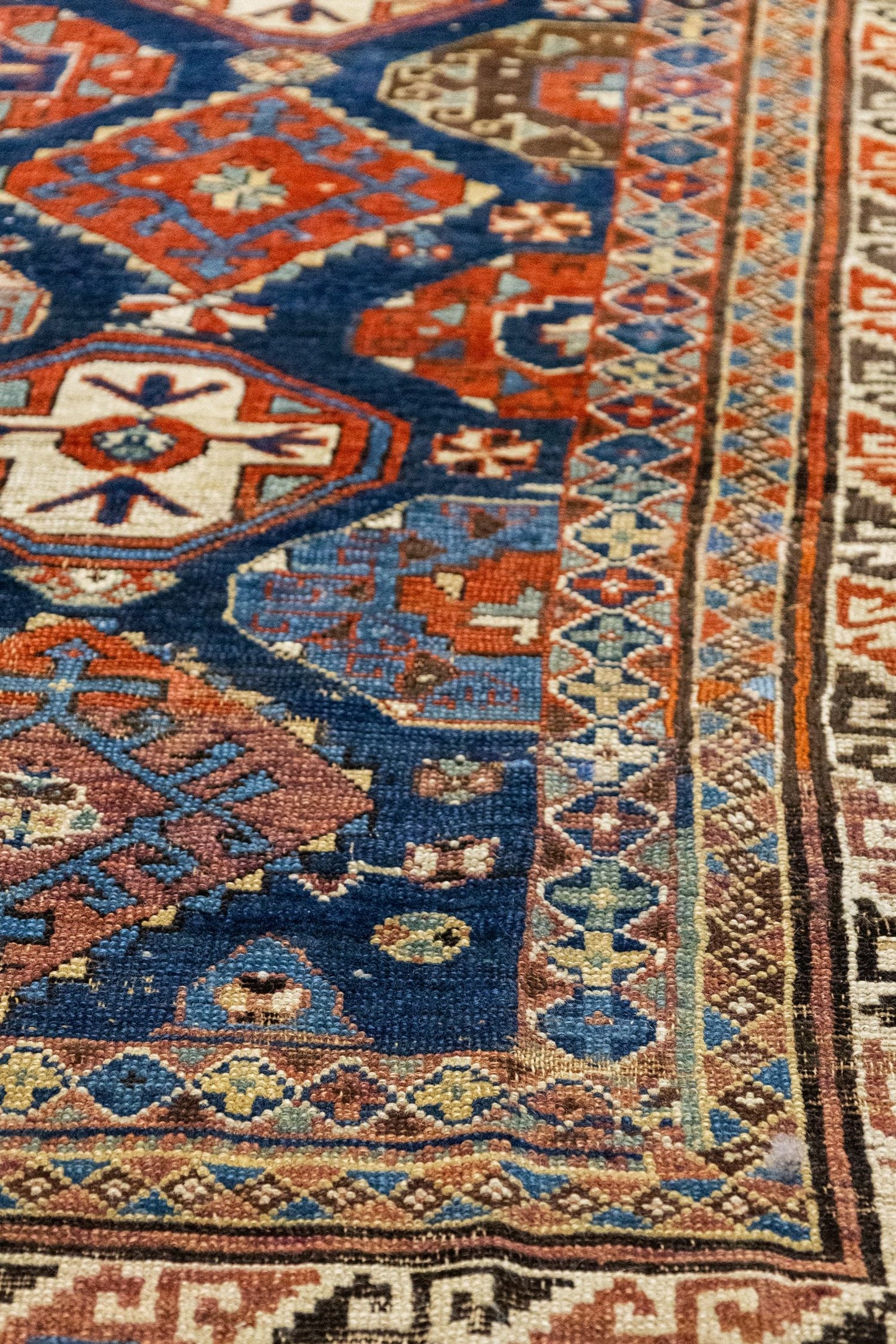 Vintage Kuba Handwoven Tribal Rug, J87176
