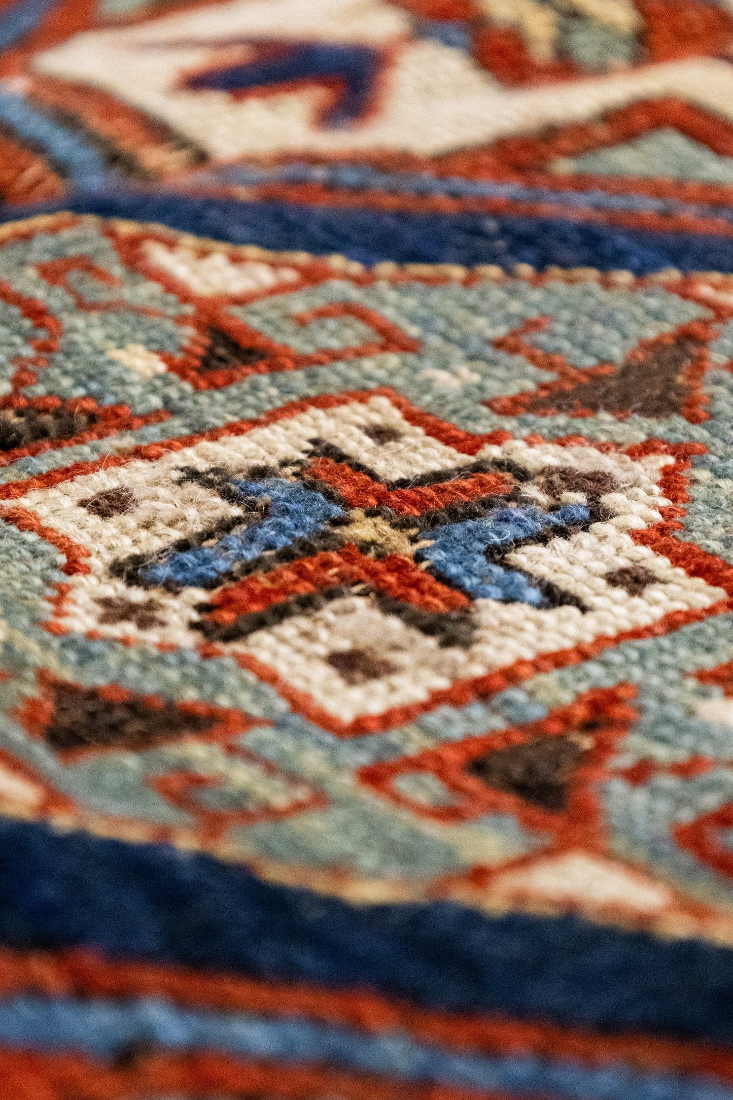Vintage Kuba Handwoven Tribal Rug, J87176