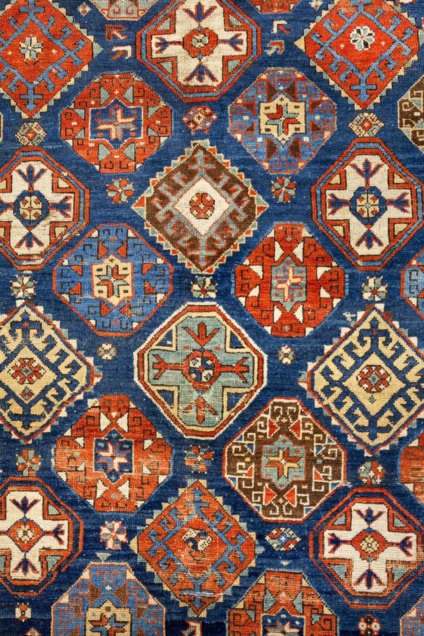 Vintage Kuba Handwoven Tribal Rug, J87176