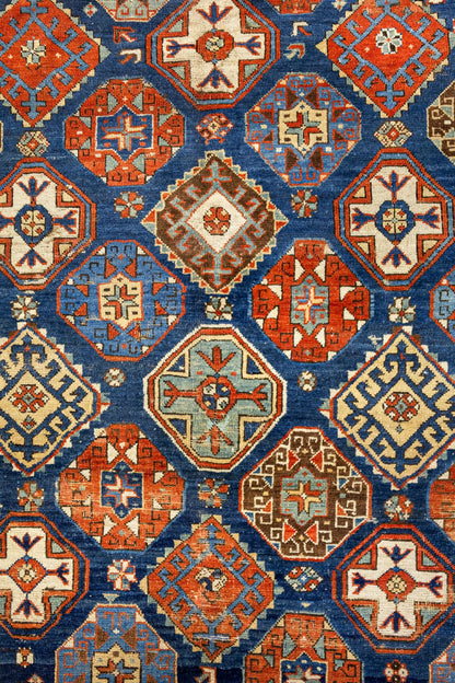 Vintage Kuba Handwoven Tribal Rug, J87176