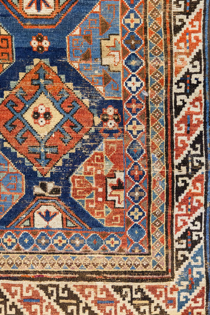 Vintage Kuba Handwoven Tribal Rug, J87176